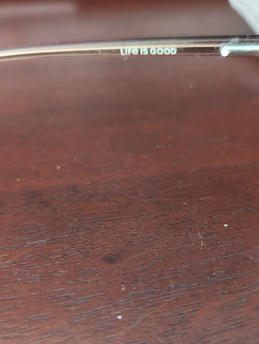 Life Is Good Translucent Clear to Light Brown Ombre Square Glasses, +1.75 - Picture 2 of 4
